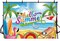 7x5ft Hello Summer Beach Backdrop Summer Hawaiian Party Photography Backdrop Summer Tropical Surfboard Party Decorations Banner Summer Beach Pool Theme Birthday Photo Booth Background